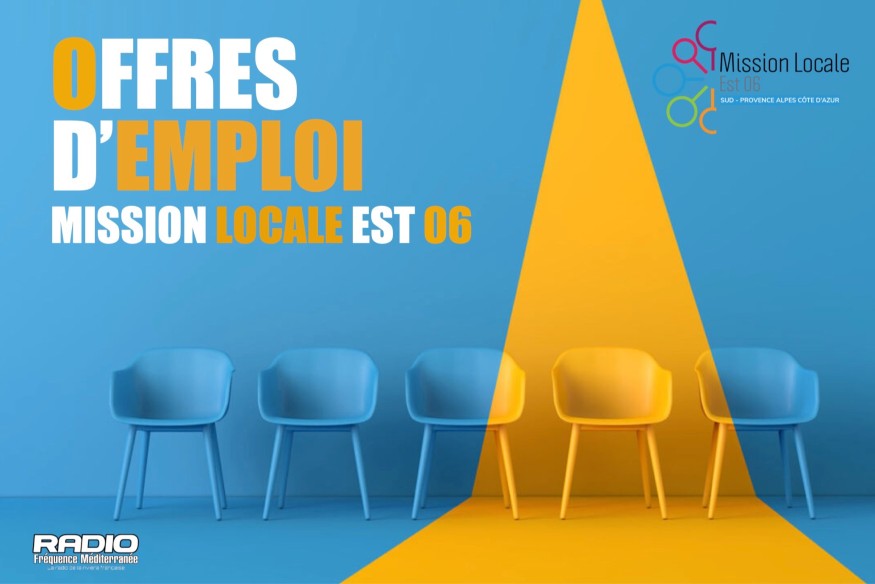 Retrouvez toutes les semaines, les offres emplois jeunes proposées par la Mission Locale EST 06