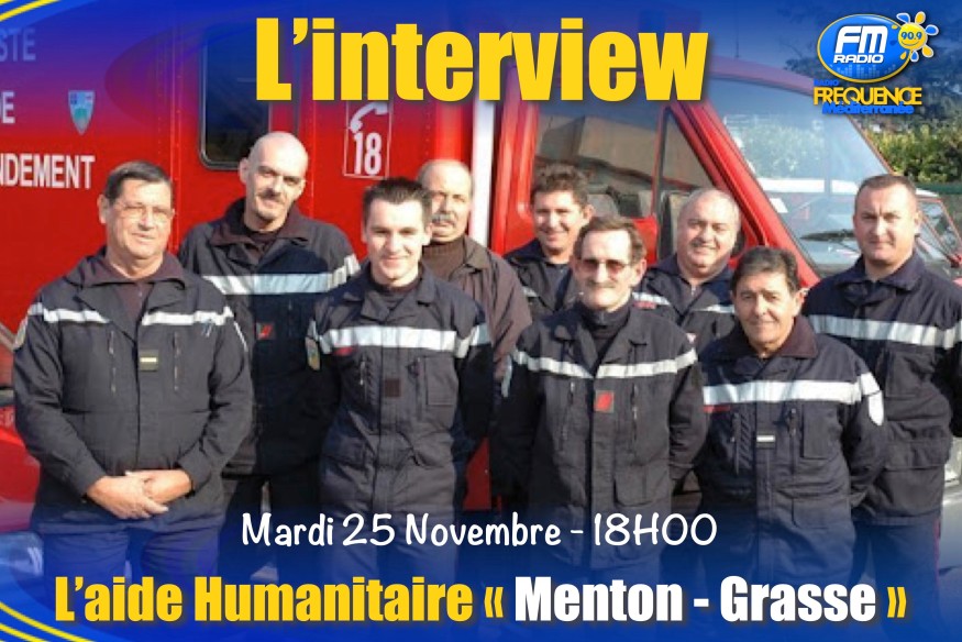 L'association " Aide Humanitaire " Menton - Grasse " sera mon invité ce soir à 18H00...