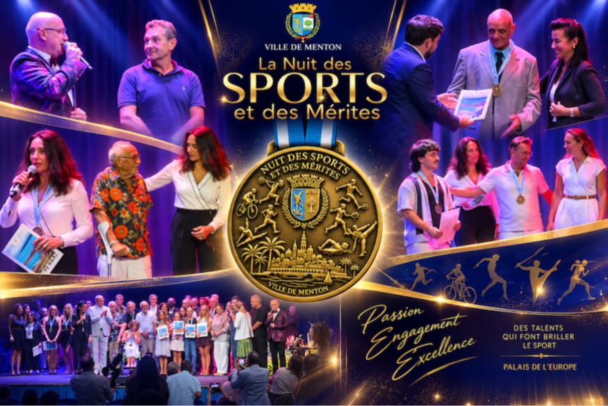 Menton célèbre ses champions et ses forces vives lors de la première Nuit des Sports et des Mérites